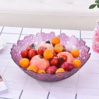 table fruit bowl resistance to fall PET clear material fruit plate Not fragile salad nuts snack bowl