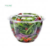 18 24 32 40 48 64 oz crystal clear mixing boxes lunch meal prep disposable fruit salad to-Go containers with airtight Lid