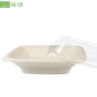 Easy Green Factory Wholesale 16oz Disposable Paper Salad Fruit Pulp Packing Container Tray